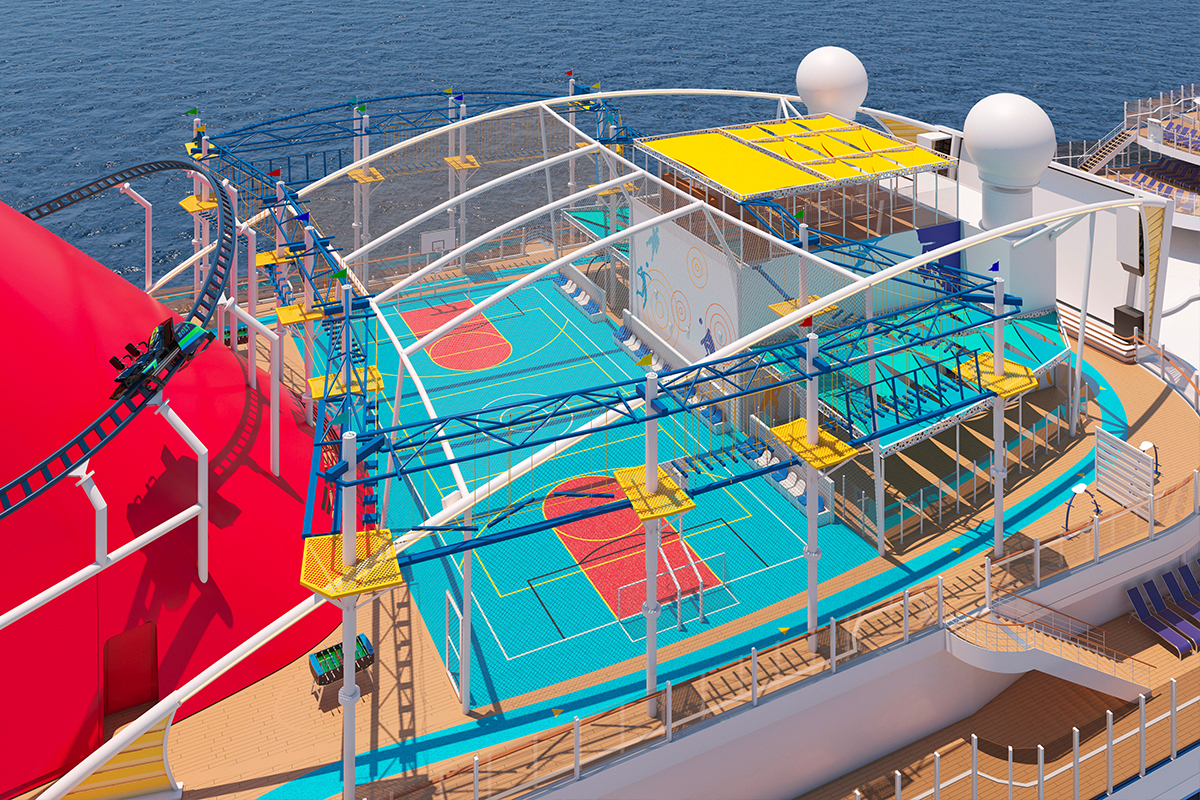 gym on mardi gras cruise ship